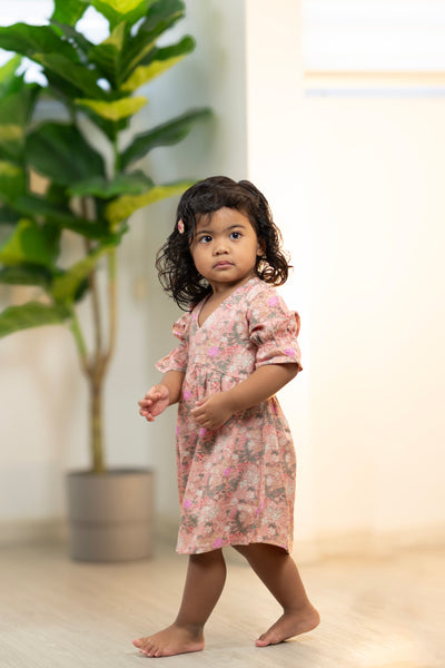 Melrose Label: Amily Floral Dress | Girl Pink