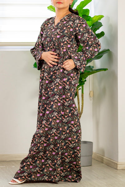 Melrose Label: Amily Floral Dress | Adult Black