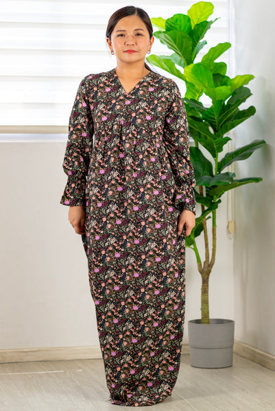 Melrose Label: Amily Floral Dress | Adult Black