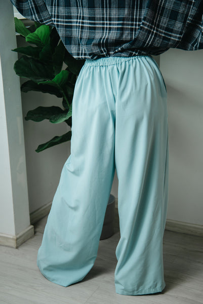 Melrose Label: Mia Palazzo Pants in Sky Blue