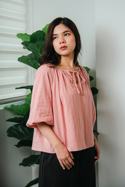 Glady Cotton 2-way Top in Salmon