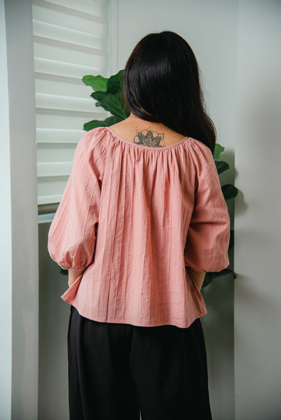 Glady Cotton 2-way Top in Salmon