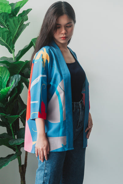 Melrose Label: A'Horizon Kimono (Blue)