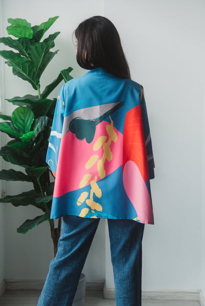 Melrose Label: A'Horizon Kimono (Blue)