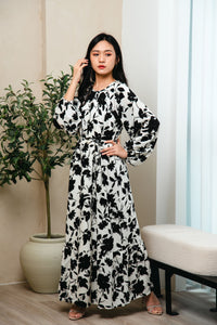 Melrose Label: Aviva Fern Maxi - BlackWhite