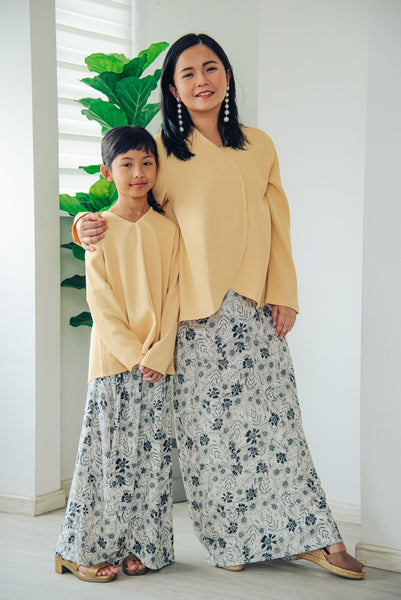 Melrose Label: Aisy Kurung Set - Yellow | Adult