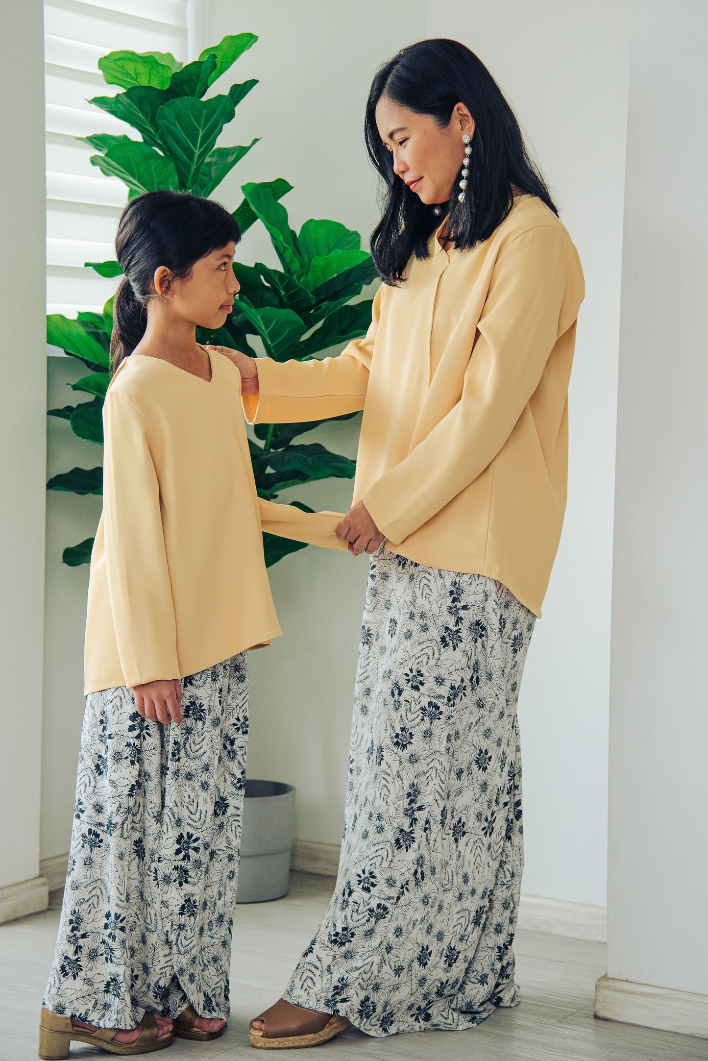Melrose Label: Aisy Kurung Set - Yellow | Girl