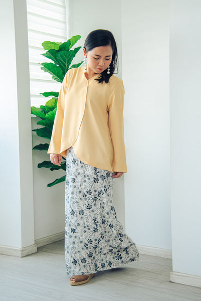 Melrose Label: Aisy Kurung Set - Yellow | Adult