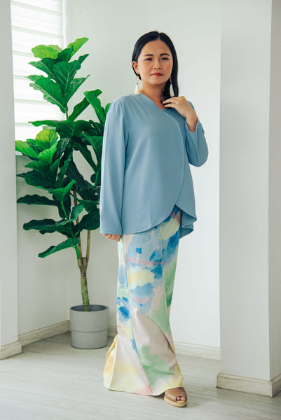 Melrose Label: Aisy Kurung Set - Blue | Adult