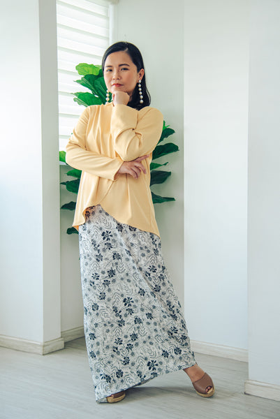 Melrose Label: Aisy Kurung Set - Yellow | Adult