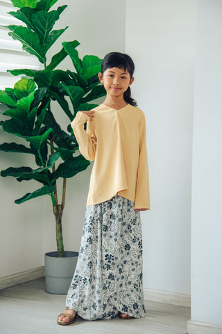 Melrose Label: Aisy Kurung Set - Yellow | Girl