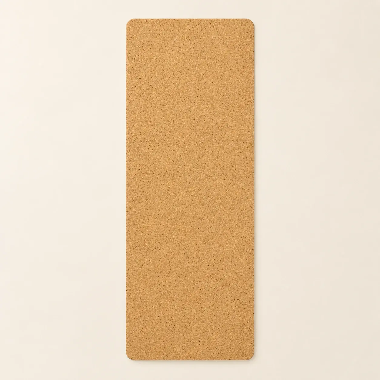 Plain Cork Practice Mat on warm ivory