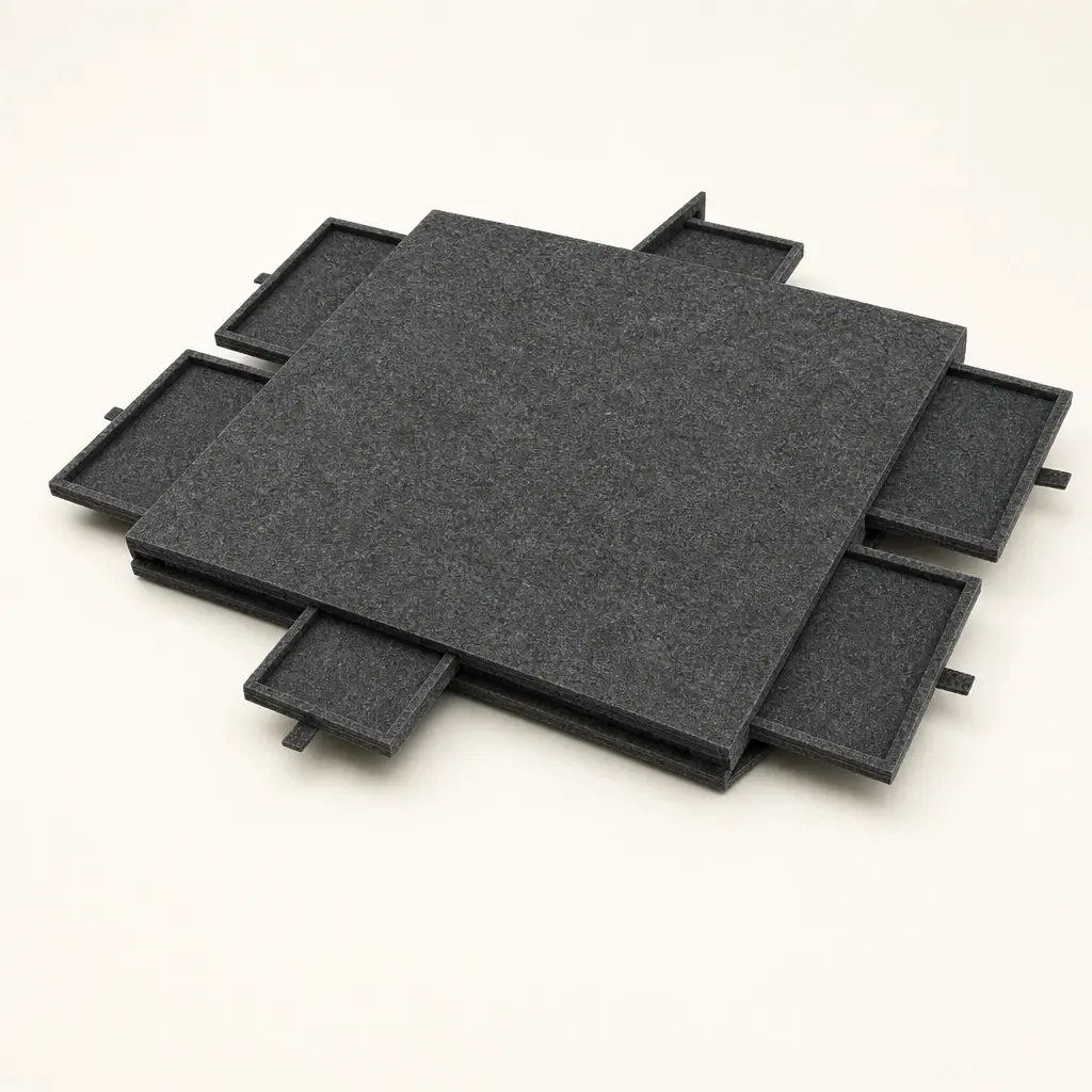 Felt Puzzle Workstation in the selected Dark gray, 1000-piece size