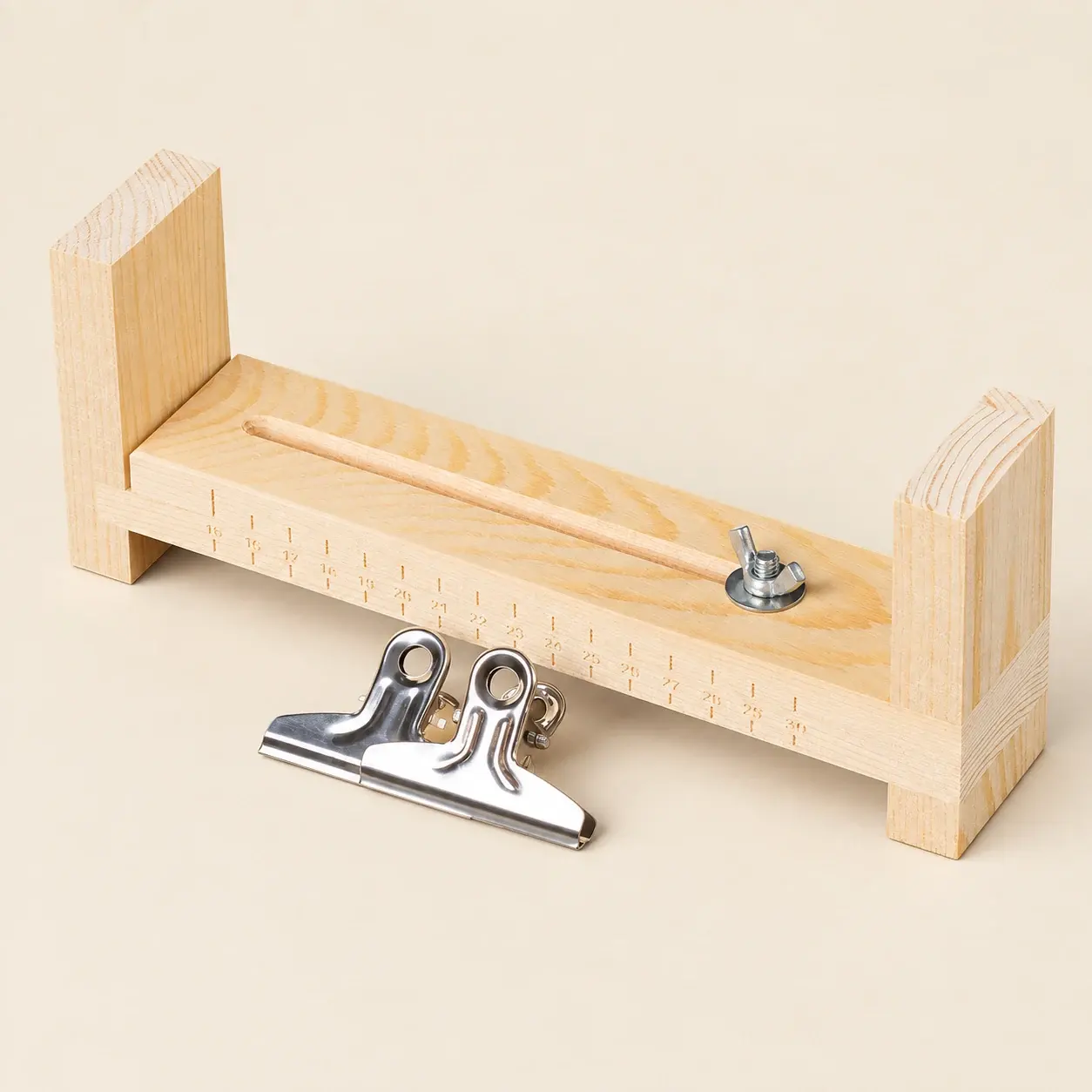 Adjustable Braiding Jig, selected product photographed on warm ivory
