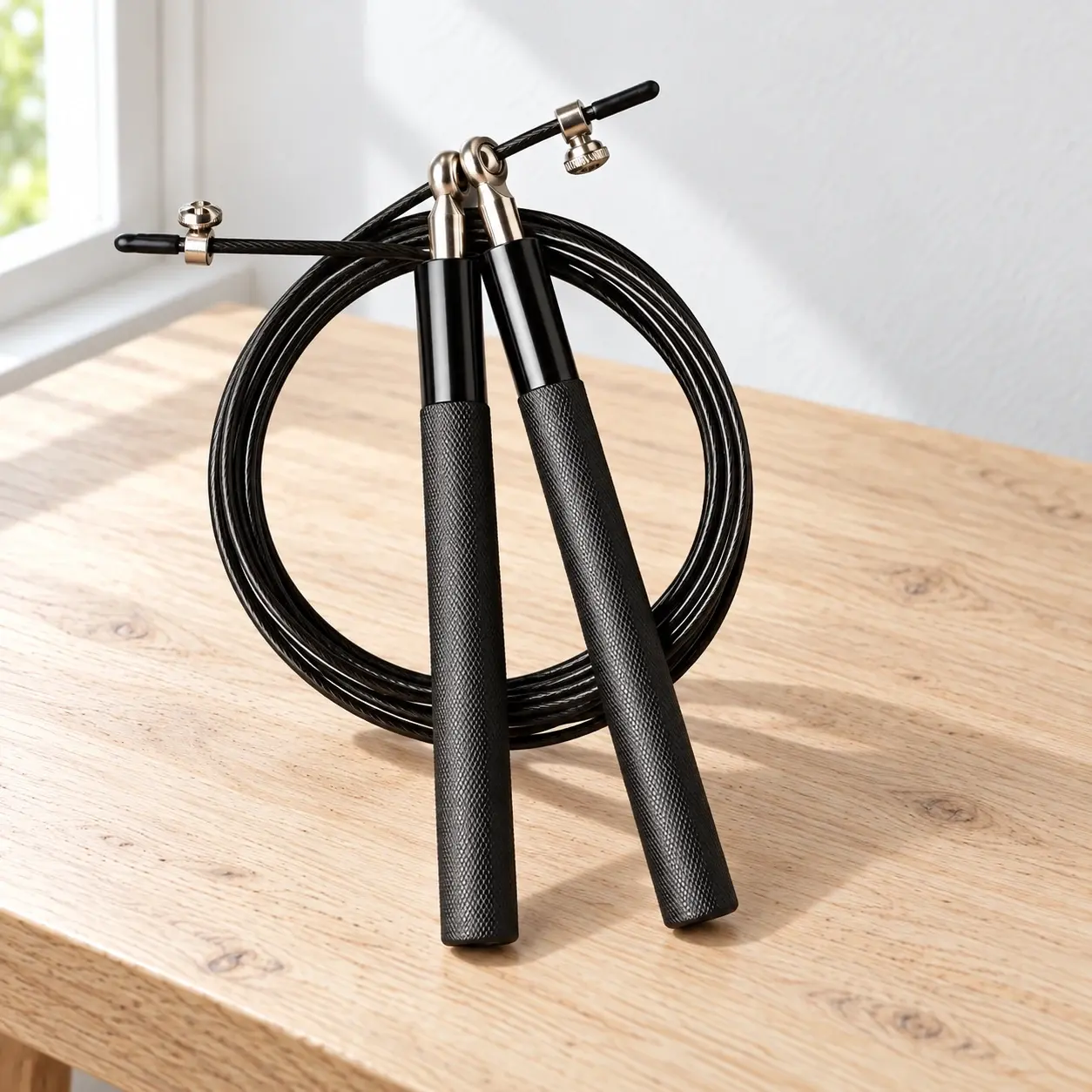 Alloy Speed Rope on natural daylight