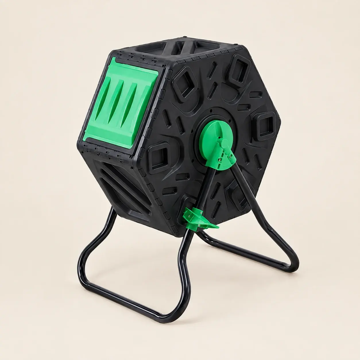 Compact Compost Tumbler, selected product photographed on warm ivory