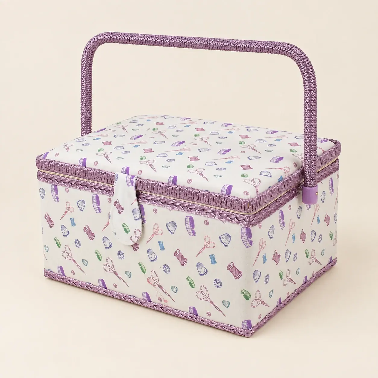 Violet Notions Basket, selected product photographed on warm ivory